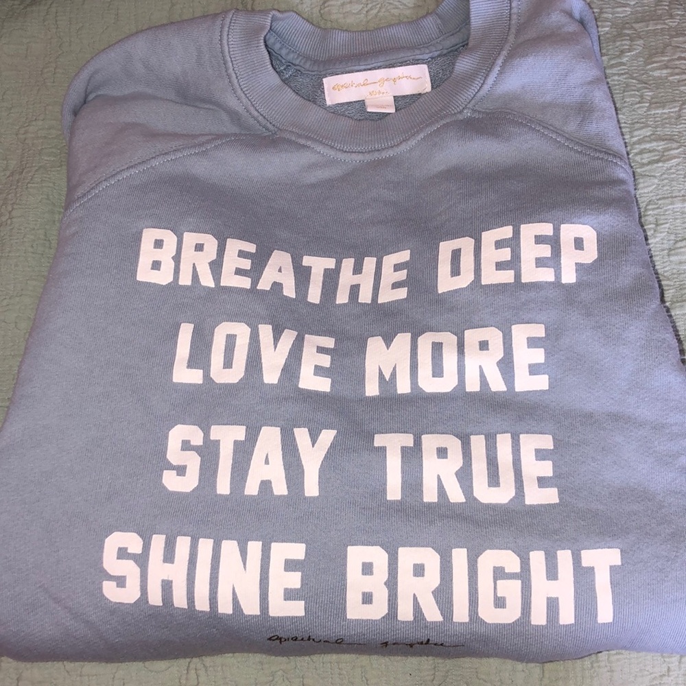 Spiritual Gangster baby blue sweatshirt - XS.